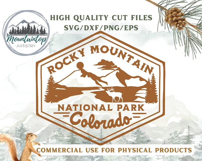 Rocky Mountain National Park SVG, Rocky Mountain National Park Gifts, National Park Theme