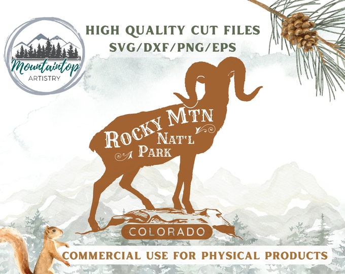 Rocky Mountain National Park SVG, Colorado Wall Art, Rocky Mountain National Park Gifts