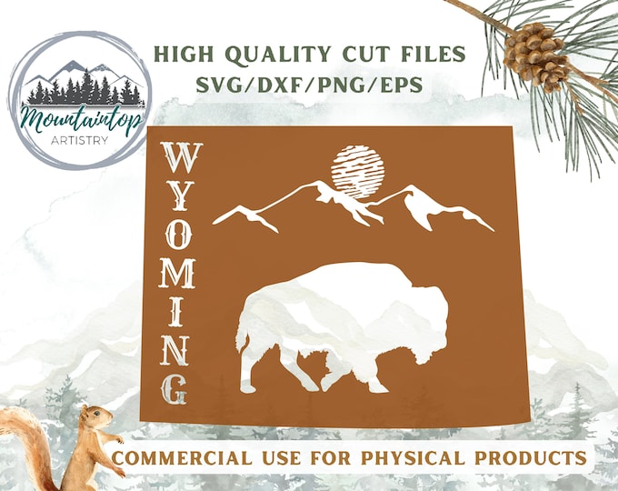 Wyoming SVG, Wyoming Gifts, Wyoming State, Wyoming Wall Art