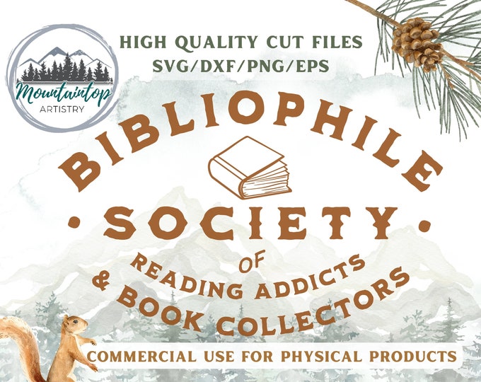 Bibliophile Society SVG, Bibliophile Definition, Book Lover Gifts, Reading Addict, Bibliophile Gifts
