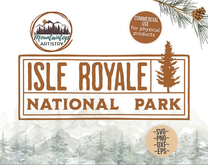 Isle Royale National Park Gifts Michigan Shirt PNG Isle Royale Decor National Park Gift Michigan Wall Art Isle Royale POD Designs Michigan