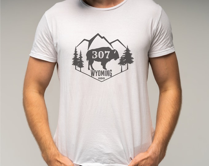 Wyoming 307 SVG, Wyoming Bison SVG, Wyoming Gift Ideas, Wyoming SVG, 307, Wyoming Buffalo, Wyoming Mountains, Wild West svg,