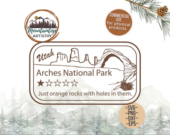 Arches National Park, Arches National Park SVG, Utah Wall Art