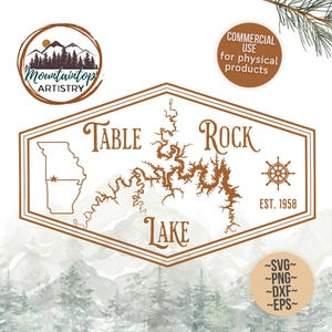 Table Rock Lake shirt PNG Missouri geschenken tabel Rock Lake muur kunst afdrukbare Lake House decor vissen cadeau tabel Rock Lake SVG Missouri POD
