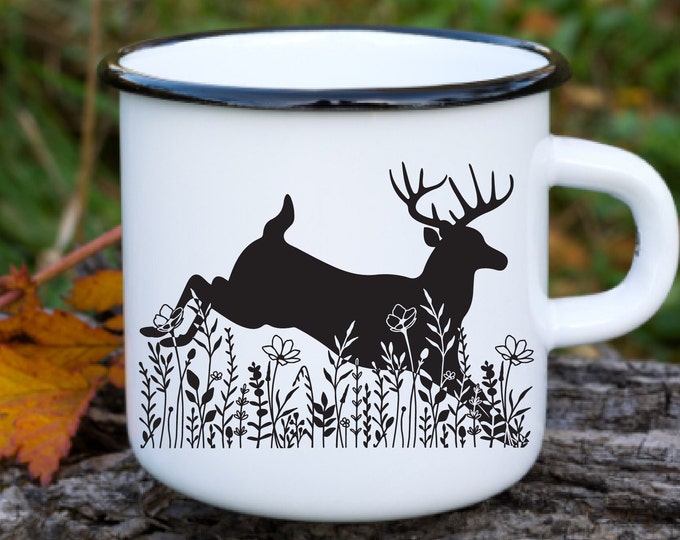 Whitetail Deer Wall Art Hunting Cabin Decor Whitetail Buck Deer SVG Wildlife Art Gift For Outdoorsman SVG Whitetail Deer Gift For Dad Mom