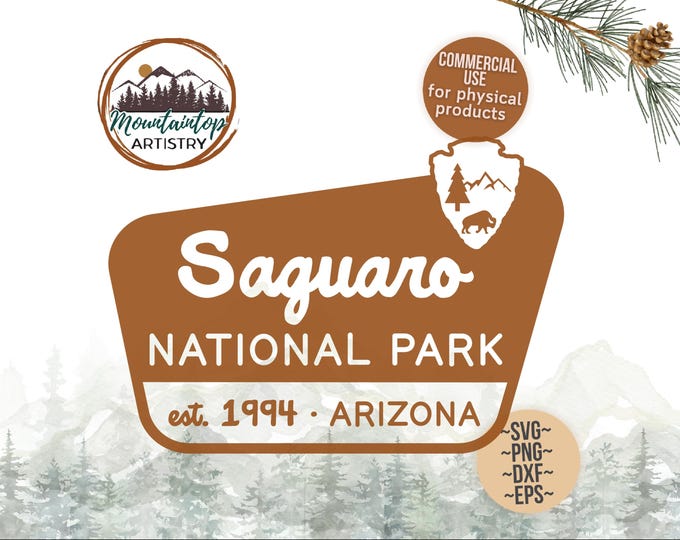 Saguaro National Park Gift Arizona Gifts For Hikers Adventure Decor Saguaro National Park Birthday Decor Arizona POD Designs National Parks