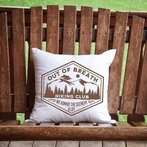 Out of Breath Hiking Gift for Outdoor Lovers Wall Art Gift for Hikers Funny Hiking Shirt PNG Hiking Badge Out of Breath Hiker Decor Mountain image 7