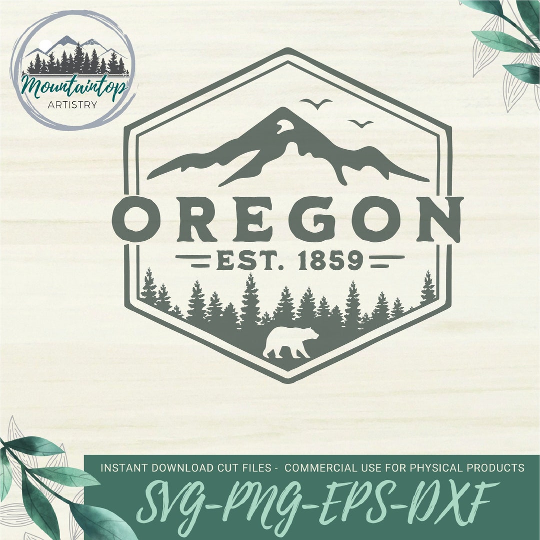 Ore Decal Oregon Wall Art Mountain Decor Oregon Gift Black Bear Decor Adventure ...