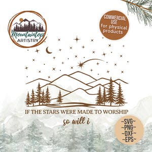 If The Stars Were Made To Worship SVG Christian Wall Art PNG Christian Decor If The Stars Shirt POD Biblical Shirt Design Bible Gifts Jewish