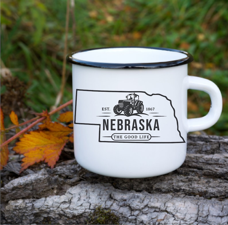 Nebraska SVG Farmer Wall Art Nebraska Cornhusker Shirt PNG Farming Tractor Printable The Good Life Gift Nebraska State SVG Farm Decor Print image 2