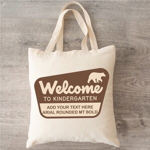 Welcome to Kindergarten Sign Customizable Classroom Camping Decor ...