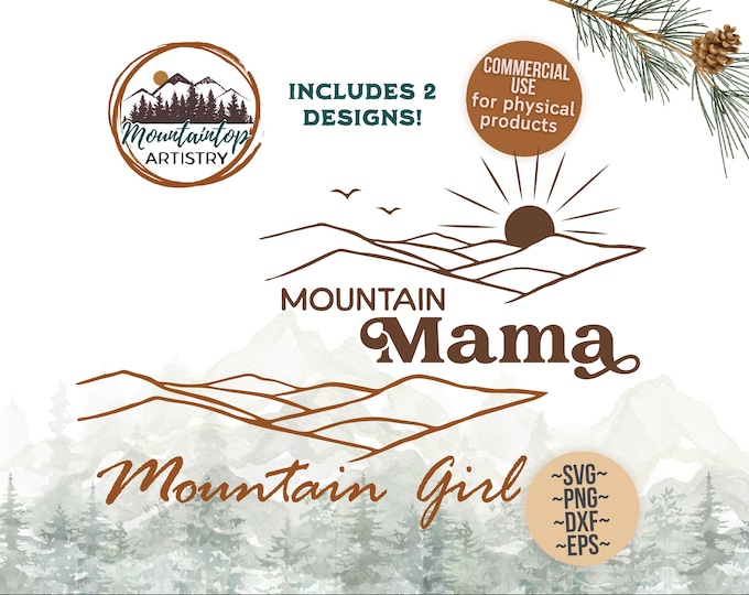 Mountain Mama Shirt PNG Smoky Mountains SVG North Carolina Gift Appalachian Mountains Wall Art Mountain Girl Shirt SVG Pigeon Forge Gifts