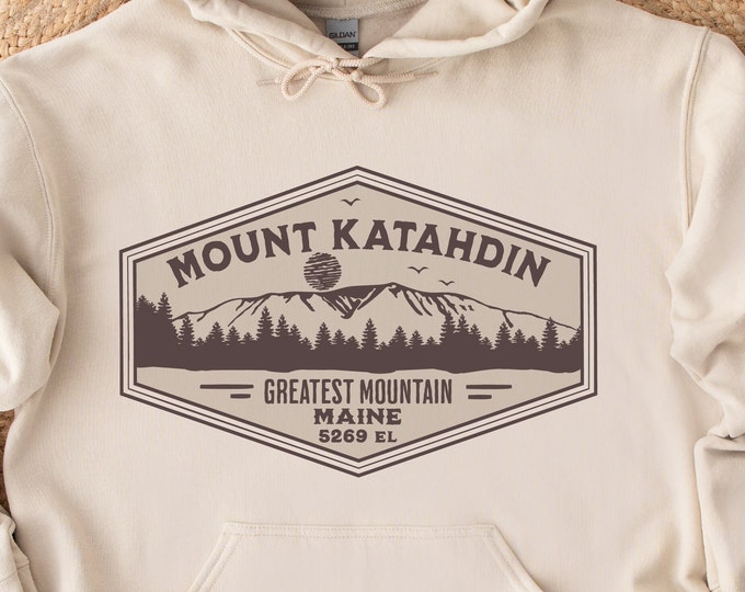 Mount Katahdin Hiking Shirt PNG Hiking Gift Maine Wall Art Mount Katahdin PNG Mountain Gift Camping Art Mount Katahdin Gift For Hikers Decal