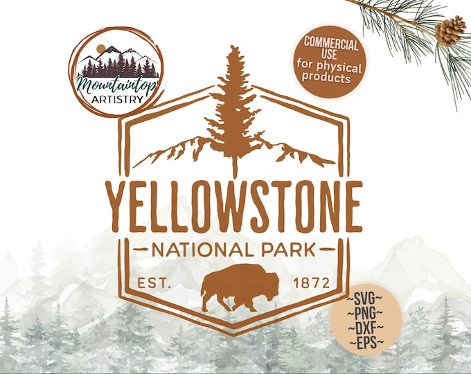 Yellowstone National Park Gift For Hikers Wyoming Shirt PNG Bison Sublimation Designs Yellowstone National Park SVG Wyoming Printable Gift