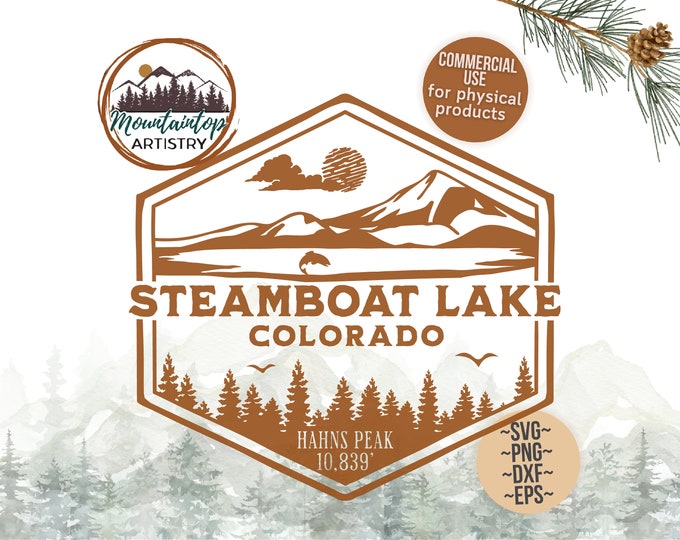 Steamboat Lake Colorado Gift For Campers Steamboat Lake Shirt PNG Colorado Wall Art Mountain Decor Colorado POD Designs Hahns Peak Colorado