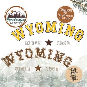 Wyoming 307 SVG Wyoming Shirt PNG Cowboy Geschenk Ideen Wyoming Dekor Western Shirt Wyoming POD Designs Western Tank Wilder Westen Yellowstone Geschenk