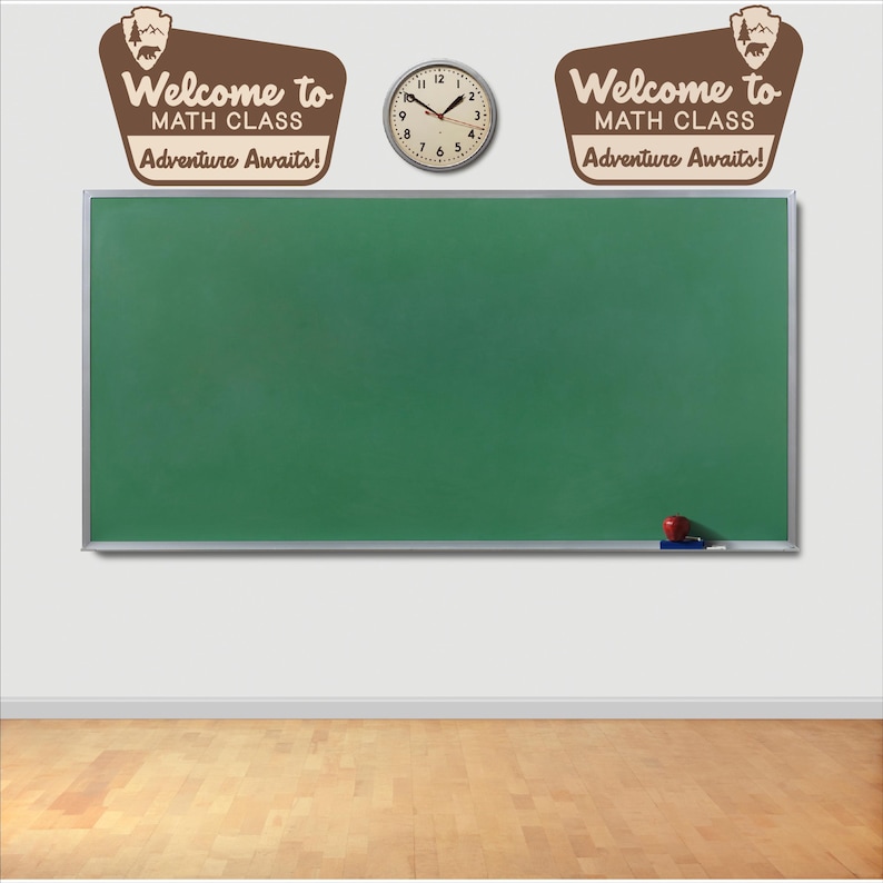 Welcome to Math Class Sign Classroom Camping Decor National Park Theme ...