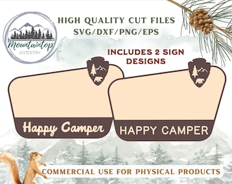 One Happy Camper Customizable National Park Sign Camping Birthday Gift Woodland Baby Shower Forest Wall Art Boho Decor Custom Sign Editable
