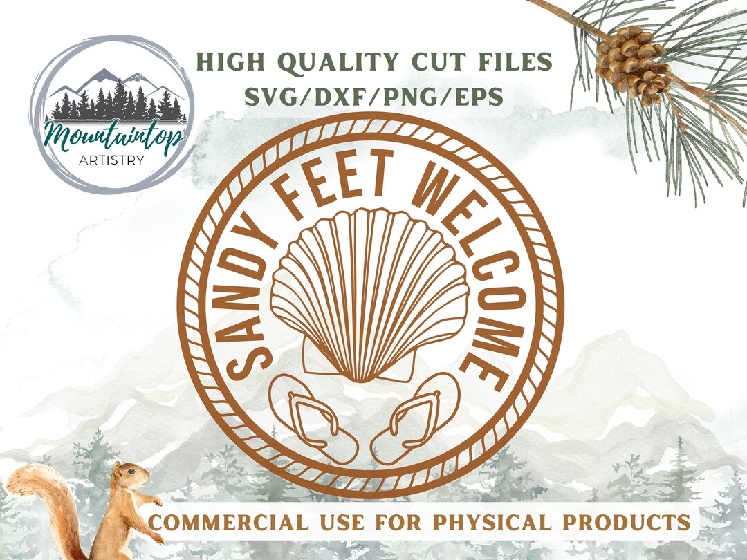 Sandy Feet Welcome Sign, Beach Welcome Sign, Beach House Decor - Etsy