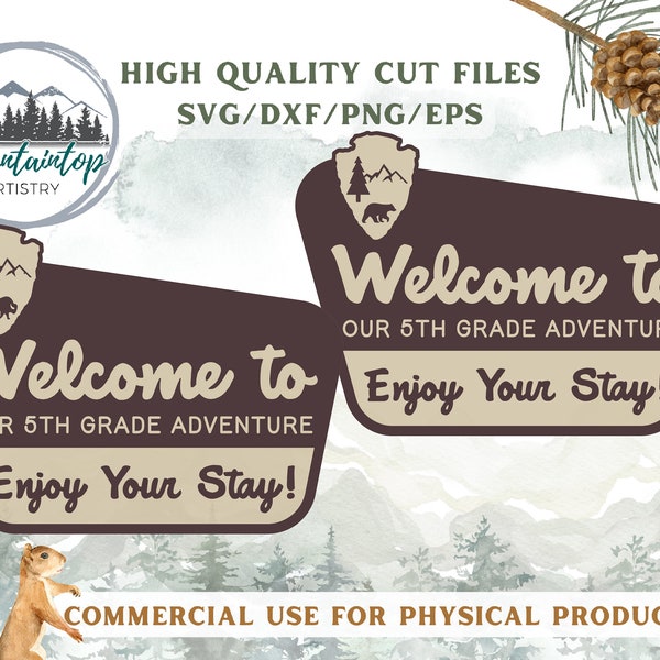 Classroom Adventure Sign National Park Theme Classroom Decor Adventure SVG Welcome To Class Sign Woodland Decor Forest Classroom Theme Park