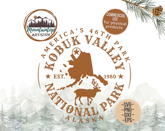 Kobuk Valley National Park Shirt PNG Alaska SVG Kobuk Valley Gifts Caribou Wall Art Alaska Keepsake Kobuk Valley Print Alaska POD Designs