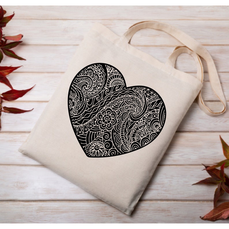 Zentangle Heart SVG Valentines Heart SVG Heart Bundle SVG | Etsy