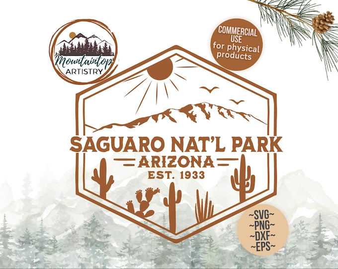 Saguaro National Park PNG Arizona Saguaro Cactus Wall Art Desert Gift Arizona Shirt SVG Cactus Art Arizona Saguaro POD Shirt Designs Cactus