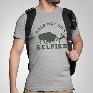 Bison Shirt PNG Buffalo Gift Respect the Wildlife Sign No Selfies PNG Keep Your Distance Sign Wild Animals Decal Bison POD Designs Buffalo image 5
