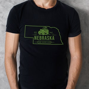 Nebraska SVG Farmer Wall Art Nebraska Cornhusker Shirt PNG Farming Tractor Printable The Good Life Gift Nebraska State SVG Farm Decor Print image 4