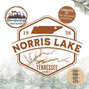 Norris Lake cadeau Tennessee shirt png Norris Lake kunst aan de muur Lake House afdrukken Tennessee PNG Norris Lake Tennessee SVG Lake House decor geschenken
