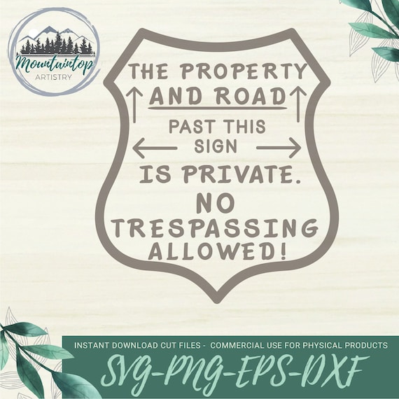 National Forest Service Sign SVG Private Property Sign SVG Etsy