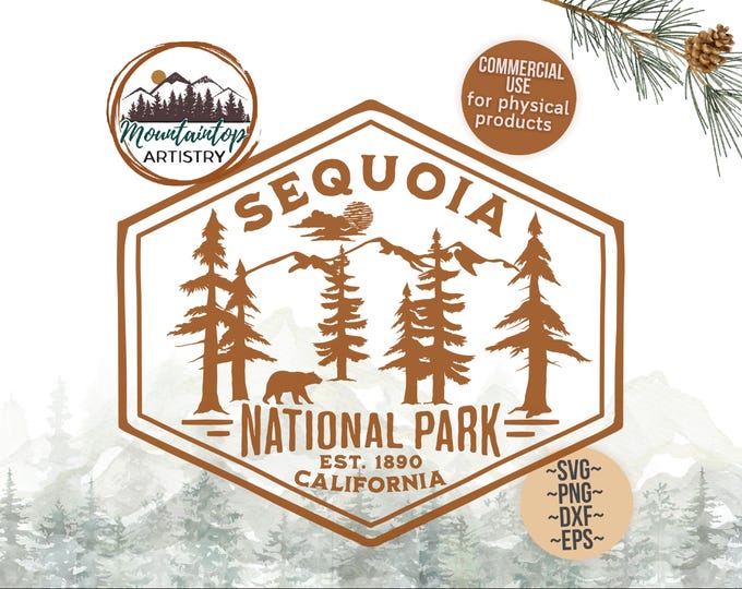 Sequoia National Park Gift For Hikers California Shirt PNG Sequoia National Park SVG California Gift Sequoia Mug Sublimation National Park