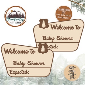 Baby Shower Panneau de bienvenue Parc national Pépinière Décor Woodland Baby Shower Nature Thème Mur Art Forêt Baby Shower Panneau Parc national Cadeau