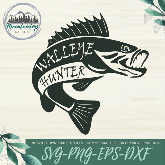 Fathers Day Fishing Gift Walleye Wall Art Gift For Dad Fishing Shirt PNG Walleye Fishing Sticker SVG Gift for Fishermen Walleye Shirt PNG