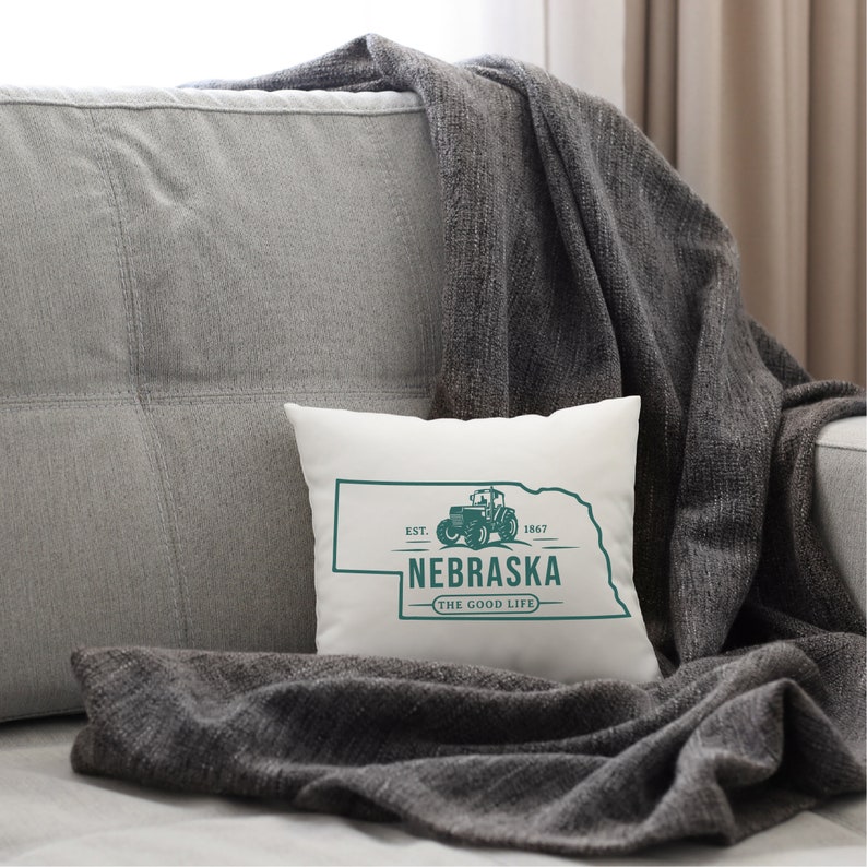 Nebraska SVG Farmer Wall Art Nebraska Cornhusker Shirt PNG Farming Tractor Printable The Good Life Gift Nebraska State SVG Farm Decor Print image 3