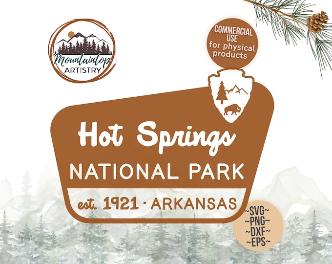 Hot Springs National Park Shirt PNG Arkansas Gift Hot Springs Decal Arkansas Sticker SVG Hot Springs National Park POD Designs Arkansas png