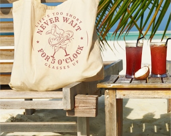 Never Wait For 5 O'Clock Day Drinking Shirt PNG It's 5 O'Clock Somewhere Sign Summer Vibes Parrot Head Decor It's 5 O Clock Somewhere Gift