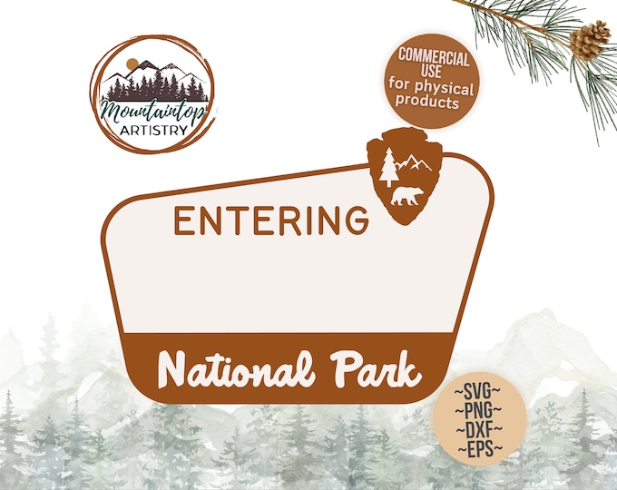 Customizable National Park Sign Editable Nursery Sign Woodland Baby Shower Forest Wedding Decor Wall Art Custom Outdoorsy Sign Welcome SVG