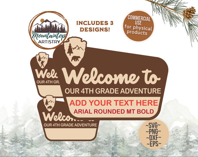 Welcome To 4th Grade Sign Customizable Classroom Camping Decor National Park Theme Class Sign 4th Grade Welcome Sign Gift For Teachers Print