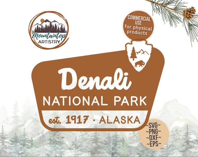 Denali National Park Gift Alaska Shirt PNG Denali National Park Sublimation Designs Alaska POD Designs Denali National Park Printable Gift