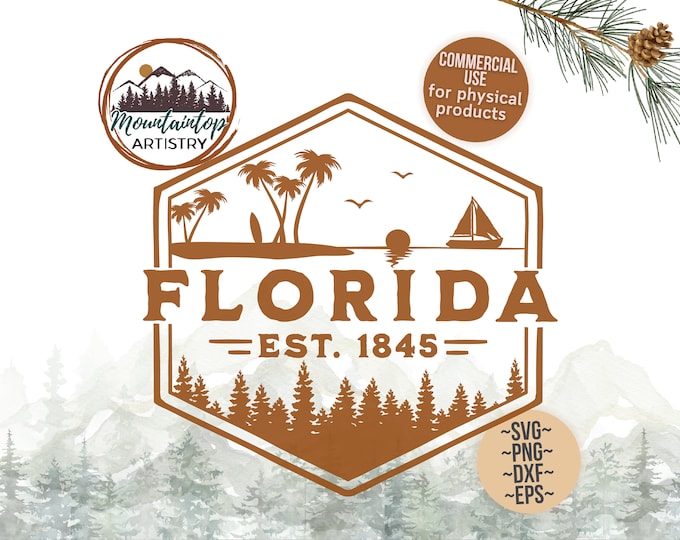 Florida Vacation Gift Ocean Wall Art Florida Shirt PNG Beach Decor Florida Housewarming Gift Beach House Florida Sticker Decal Beach Life