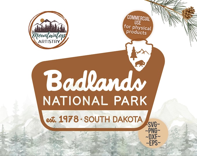 Badlands National Park Shirt PNG South Dakota Gifts Badlands National Park Wall Art South Dakota POD Designs Badlands Sublimation Files POD