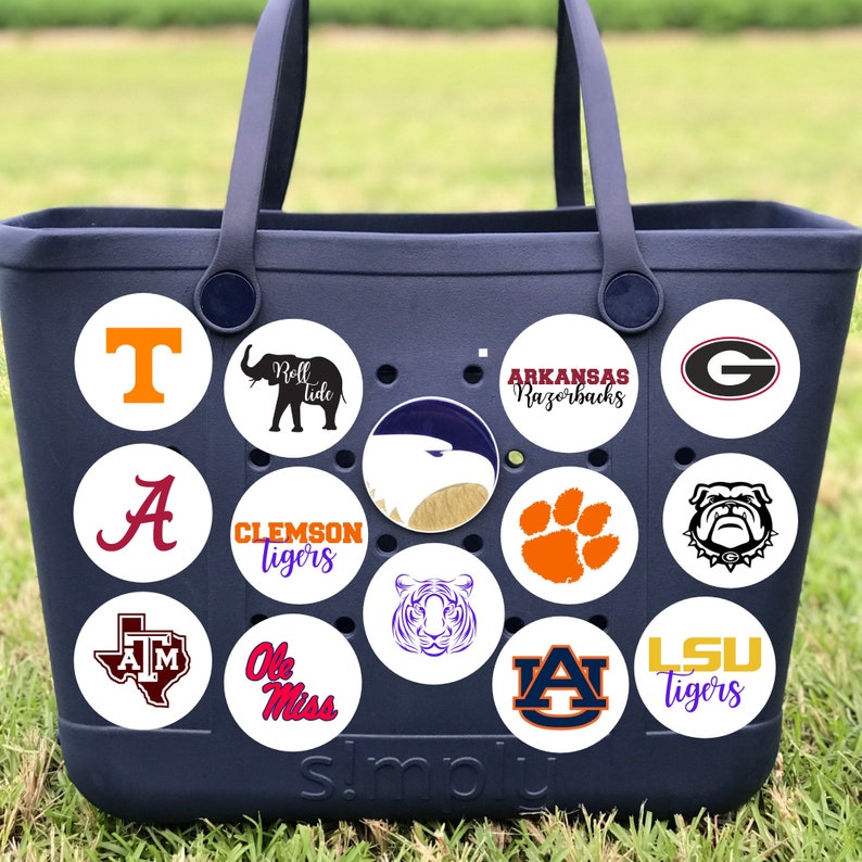 BOGG Bag Charm | BOGG Bag Bits | College Sports Teams | SEC Football | Waterproof | Georgia | Arkansas | Clemson | Alabama | Kentucky | Logo 