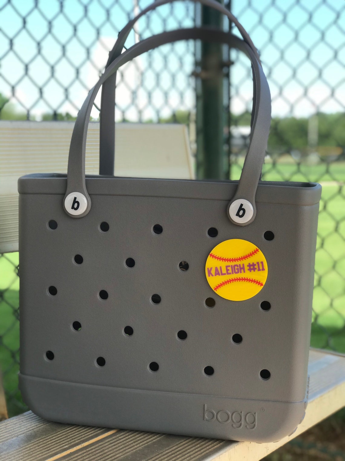 BOGG Bag Charm BOGG Bag Bits Water Proof Softball BOGG Etsy