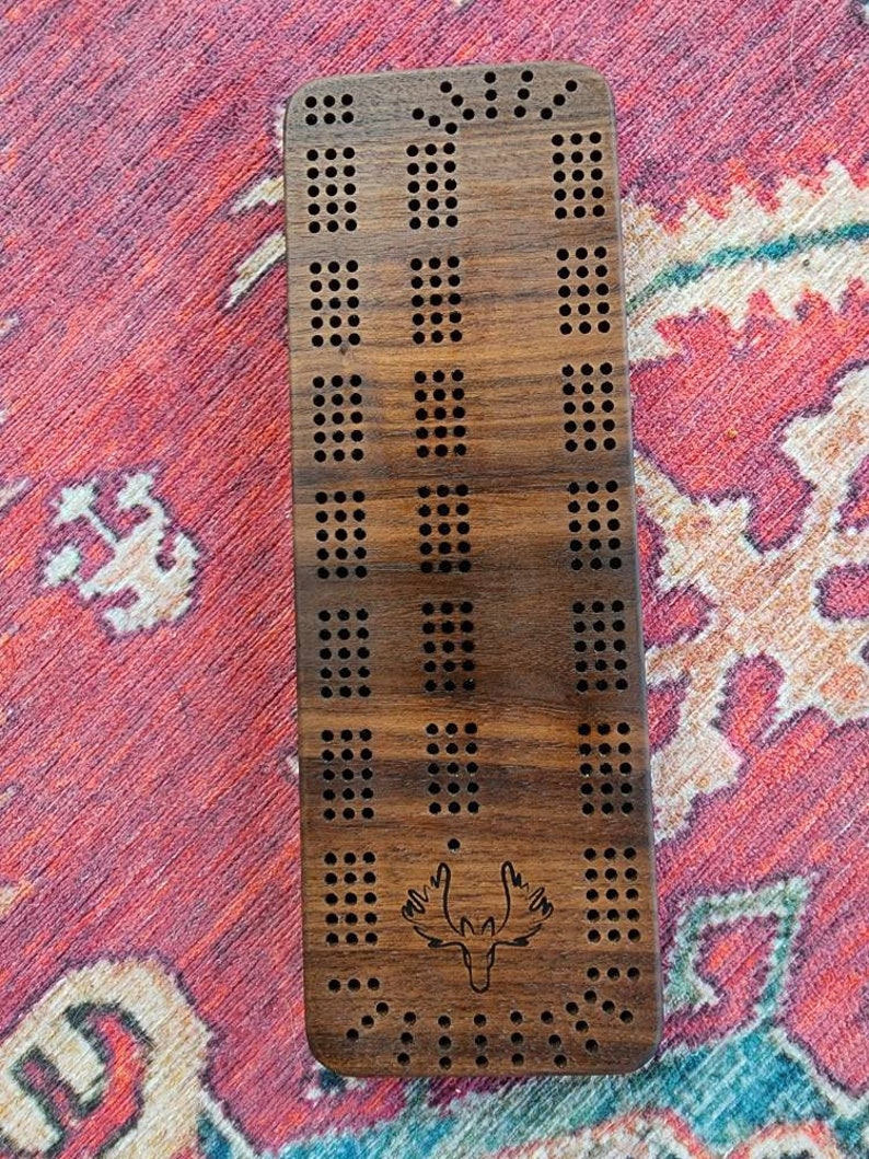 Cribbage Board, Walnut Cribbage Board, Custom Cribbage Board, Rectangle