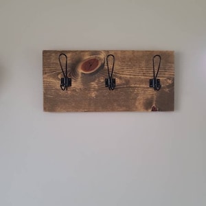 Wall Hook, Rustic Wall Hook, Farmhouse Wall Hook, Wall Decor, Jacket Hooks, Blanket Hook, Bathroom Hook, Bathroom Towel Hook, Wood Coat Hook