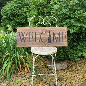 Wood Welcome Sign, Rustic Welcome Sign, Front Door Decor, Outdoor Sign ...