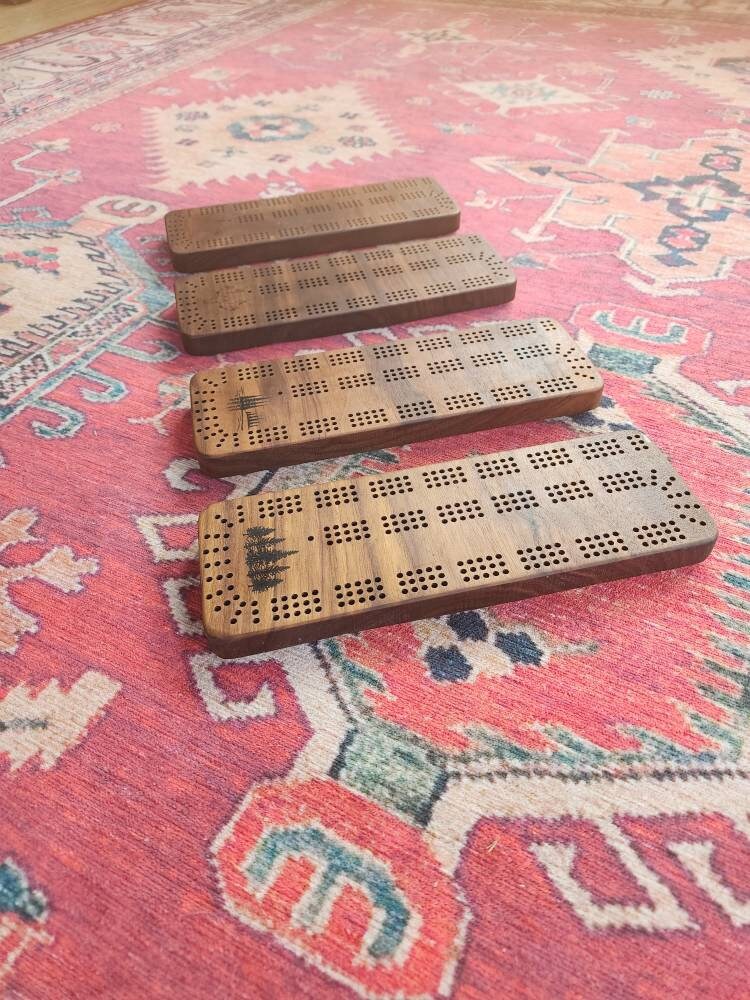 Cribbage Board, Walnut Cribbage Board, Custom Cribbage Board, Rectangle