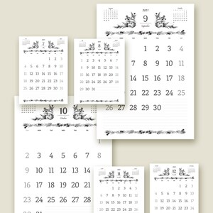 2021 2022 calendar printable pdf 24pages aesthetic art etsy