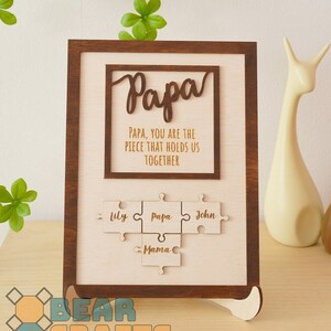 Engraved Acrylic Block Puzzle (Small) Gift for Father's Day